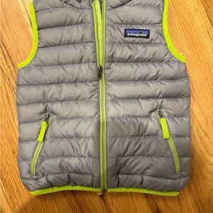 Patagonia Gray Vest with Lime Accents